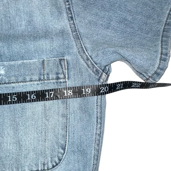 NWT Pistola Grover Light Blue Denim Short Sleeve Jumpsuit SMALL in Disoriented - Picture 8 of 11